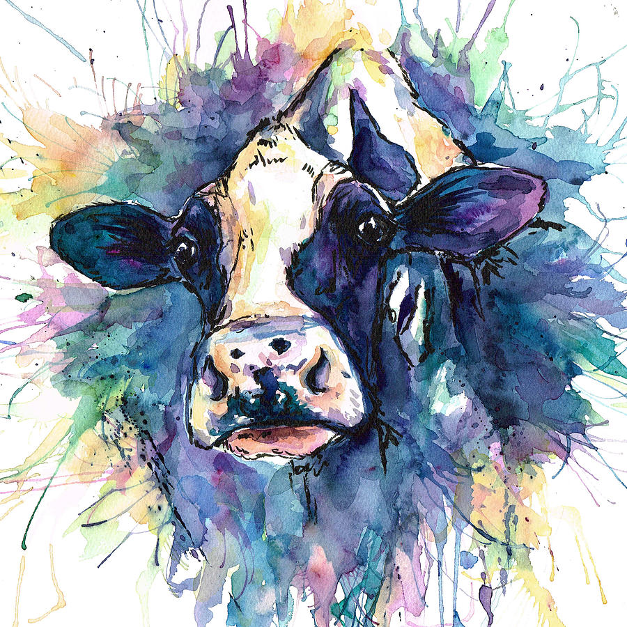 Curious Cow Painting by Sarah Leigh Fine Art America