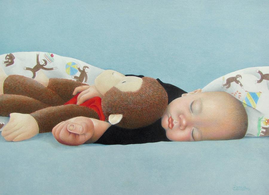 Curious George Painting by Pamela Clements