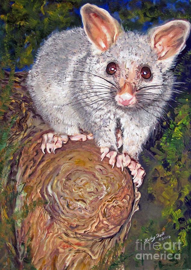 Curious Possum  Painting by Ryn Shell