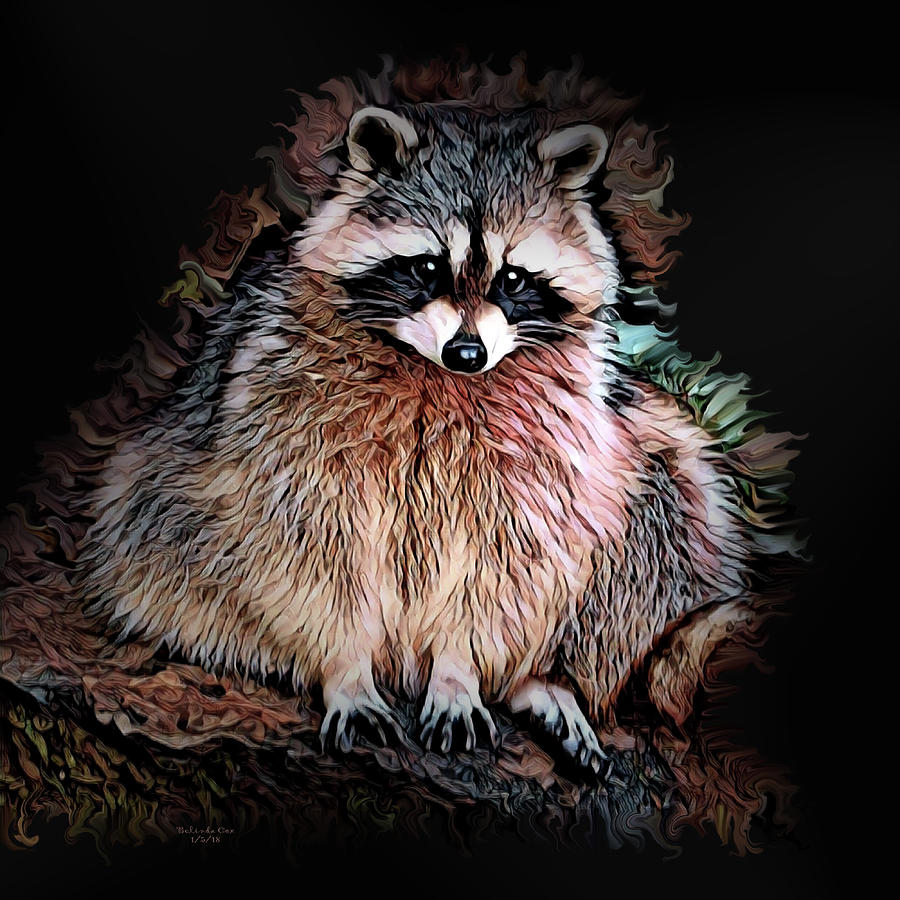Curious Raccoon Digital Art by Artful Oasis