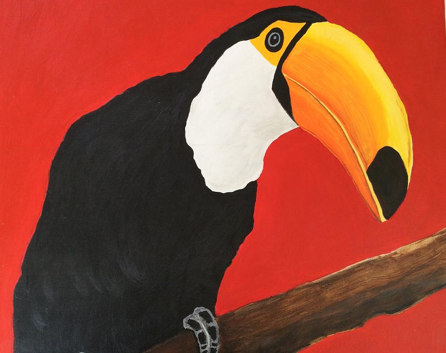 Curious Toco Toucan  Painting by Susan Kayler