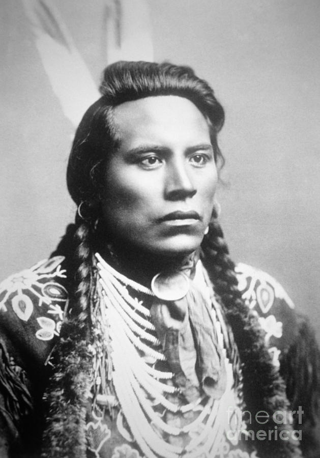 Curley, of the Crow tribe, one of Custers scouts Photograph by American School