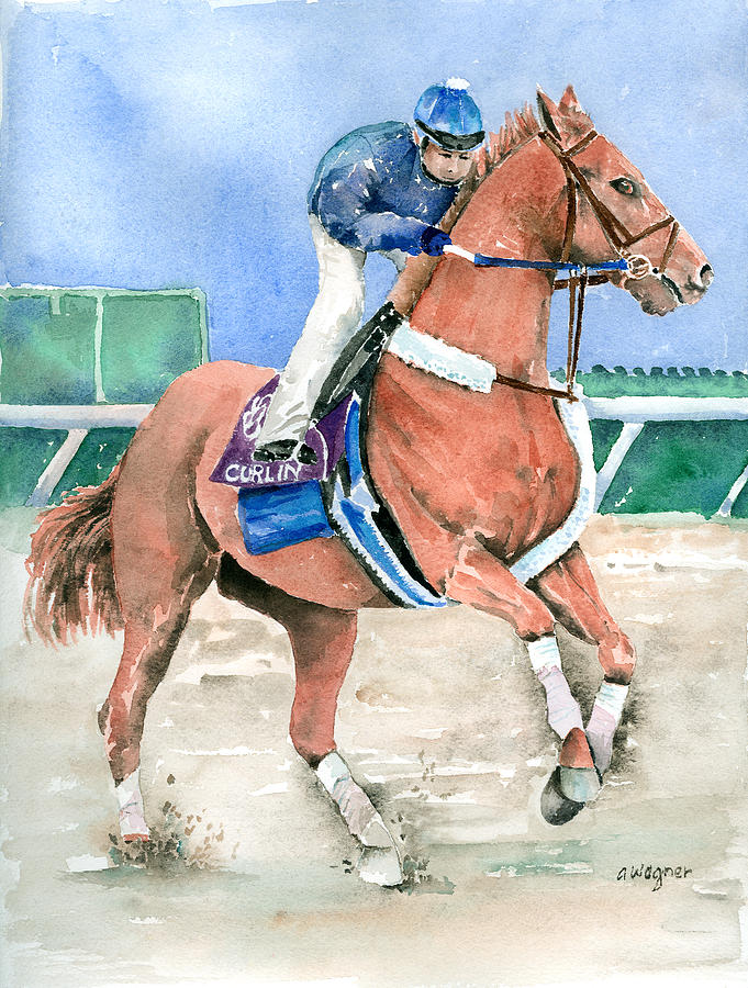 Curlin Painting by Arline Wagner