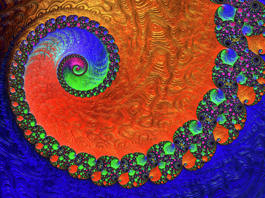 Abstract Swirl Digital Art - Curling Confidence by Georgiana Romanovna