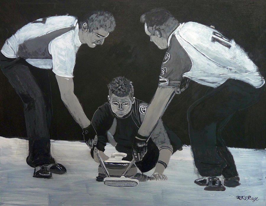 Curling Painting by Richard Le Page