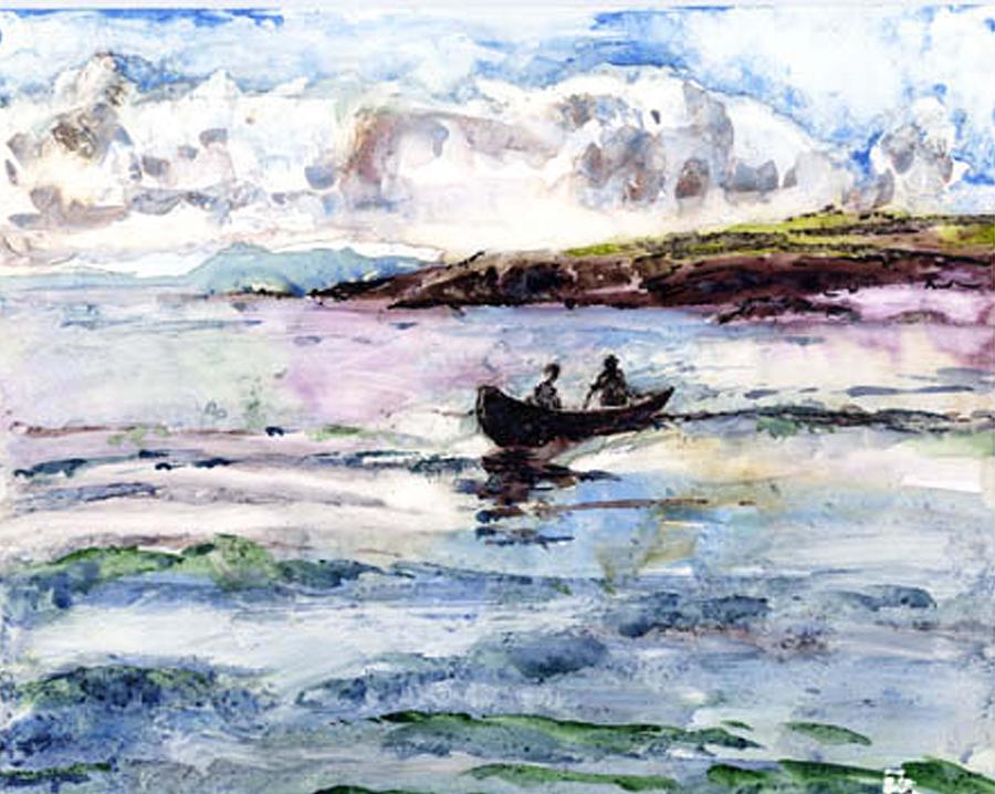 Curragh on Clew Bay Painting by Kathleen Barnes