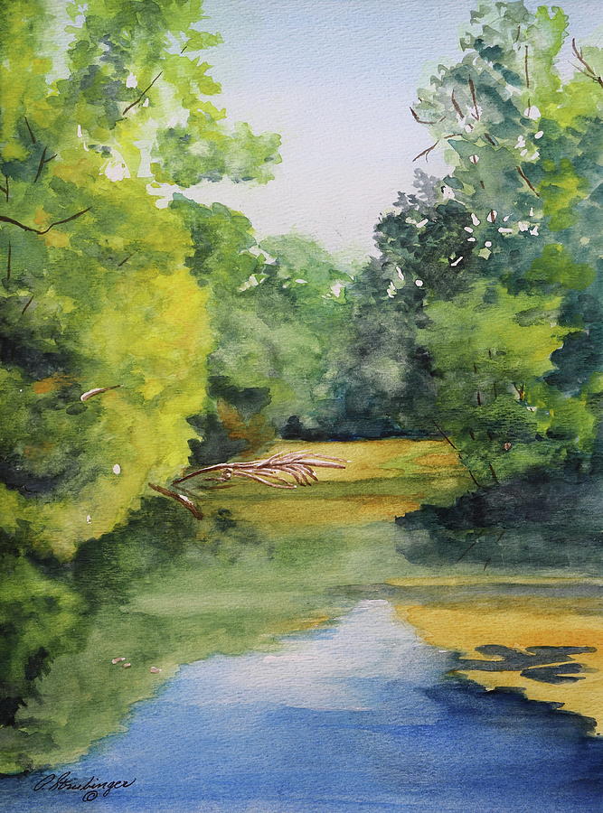 Current River 03, Watercolor Painting by Patty Strubinger | Fine Art ...