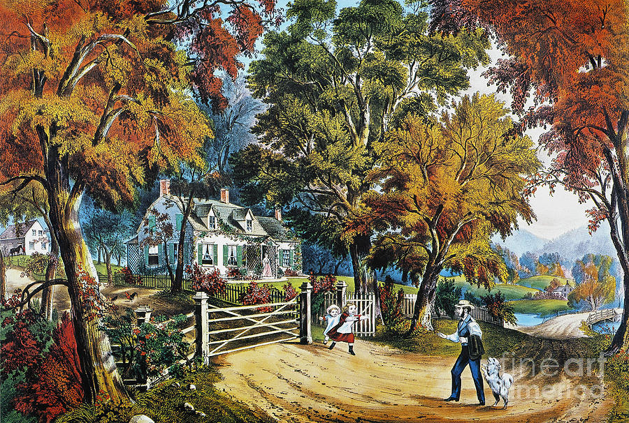 Currier & Ives: Home Sweet Home Photograph by Granger