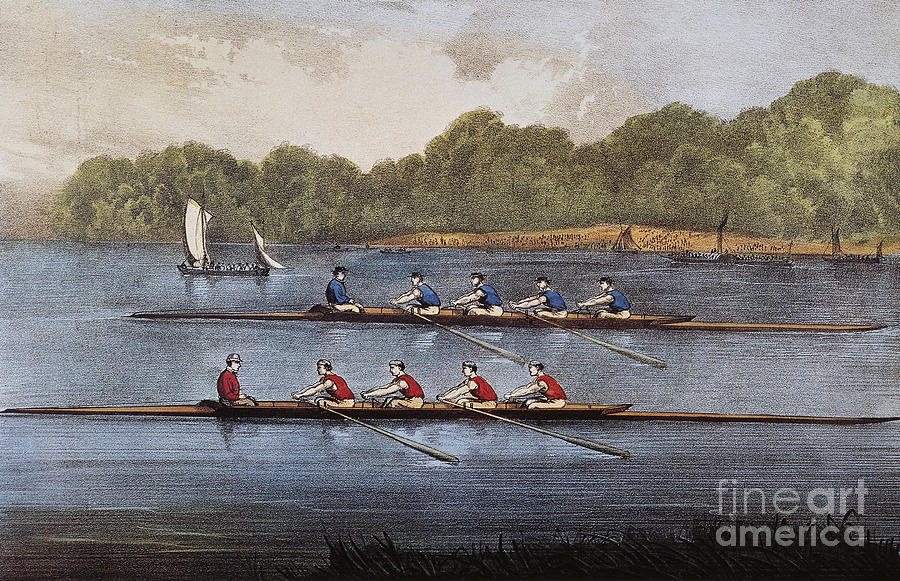 Currier & Ives: Rowing Contest Photograph by Granger