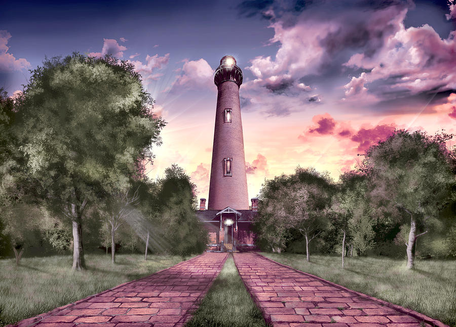 Currituck Beach Lighthouse 2 Painting by Bekim M