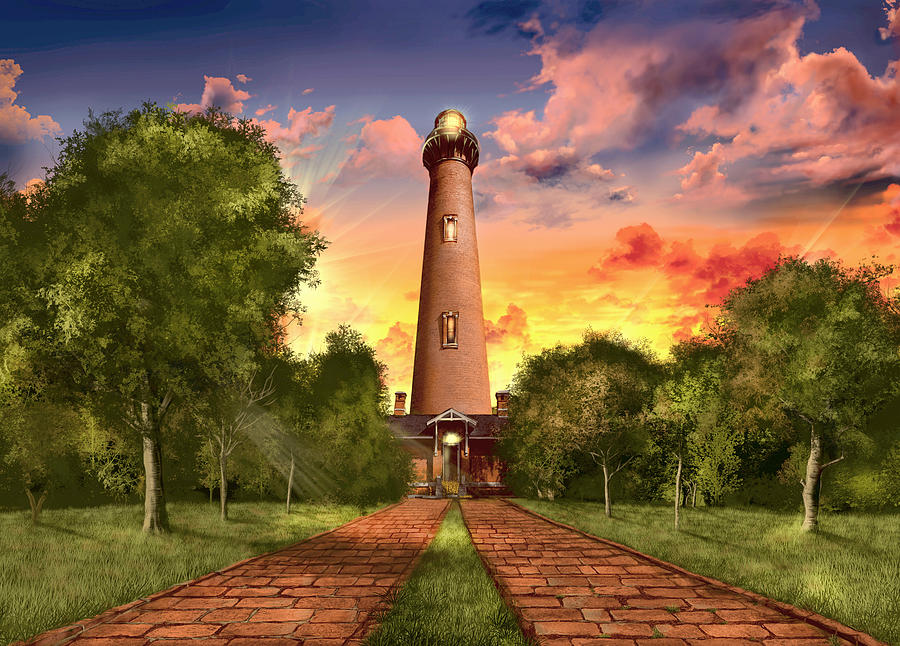 Currituck Beach Lighthouse 3 Painting by Bekim M