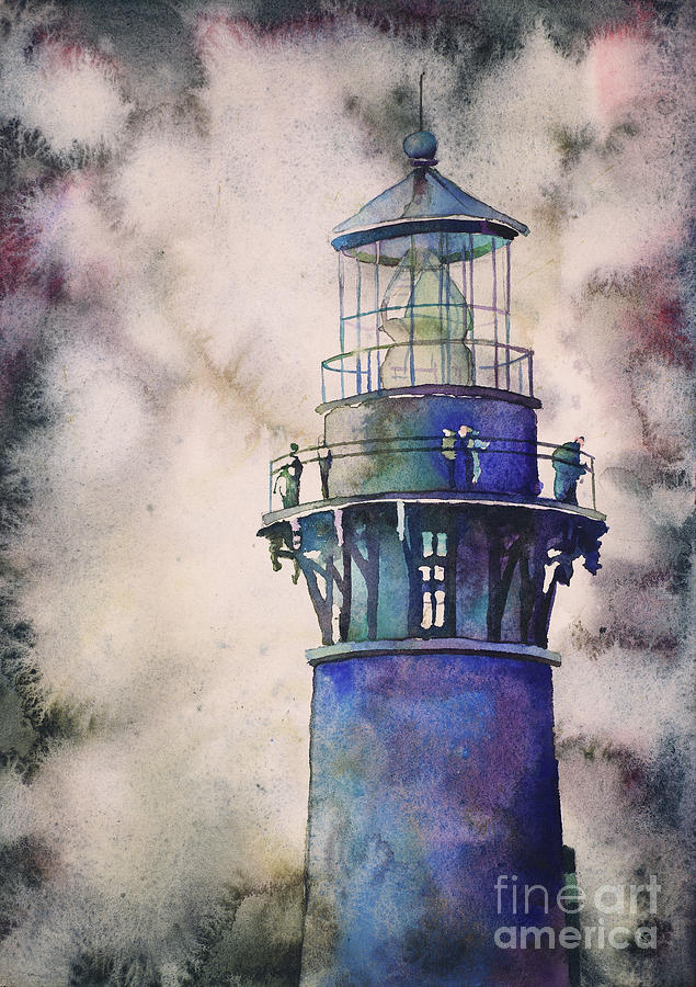Nature Painting - Currituck Lighthouse-Outer Banks, NC  by Ryan Fox