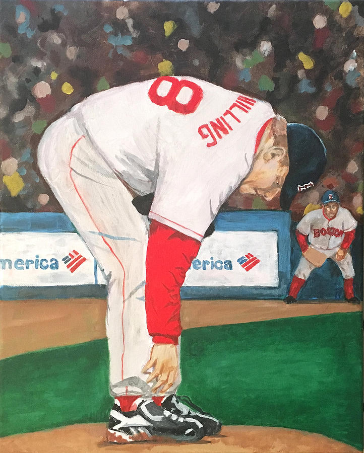 Curt Schilling and the Bloody Sock Painting by Cailin Koy - Fine