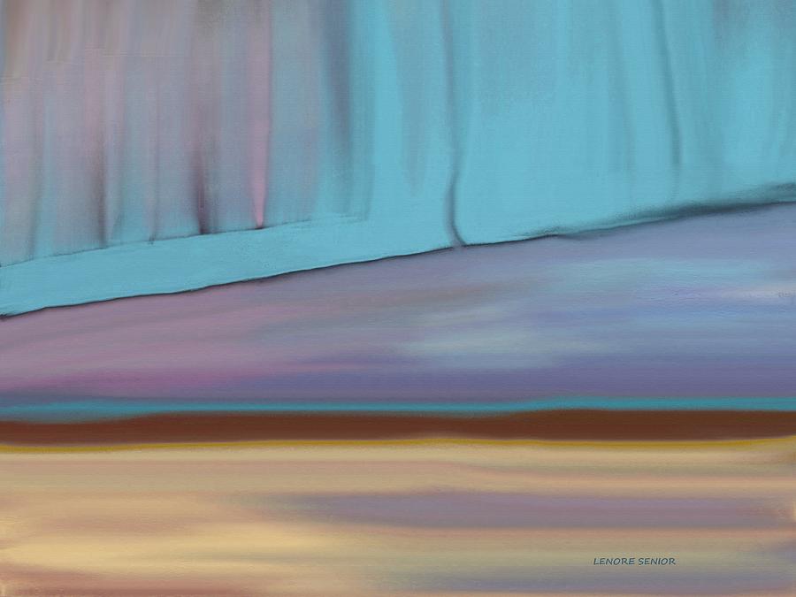 Abstract Painting - Curtain at the End of Day by Lenore Senior