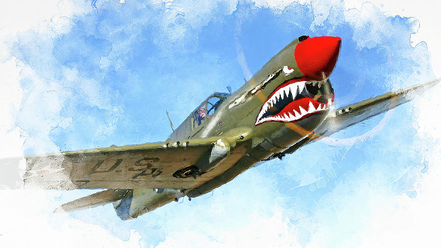 Curtis P-40 - 03 Painting by AM FineArtPrints