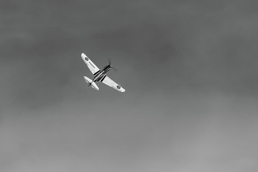 Curtiss-Wright P-40C Warhawk BW version Photograph by Gary Eason