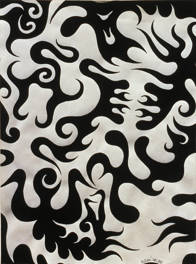 Tribal Drawing - Curvalinear Mindscape by Sean Imler Tribal Drawing - Curvalinear Mindscape by Sean Imler