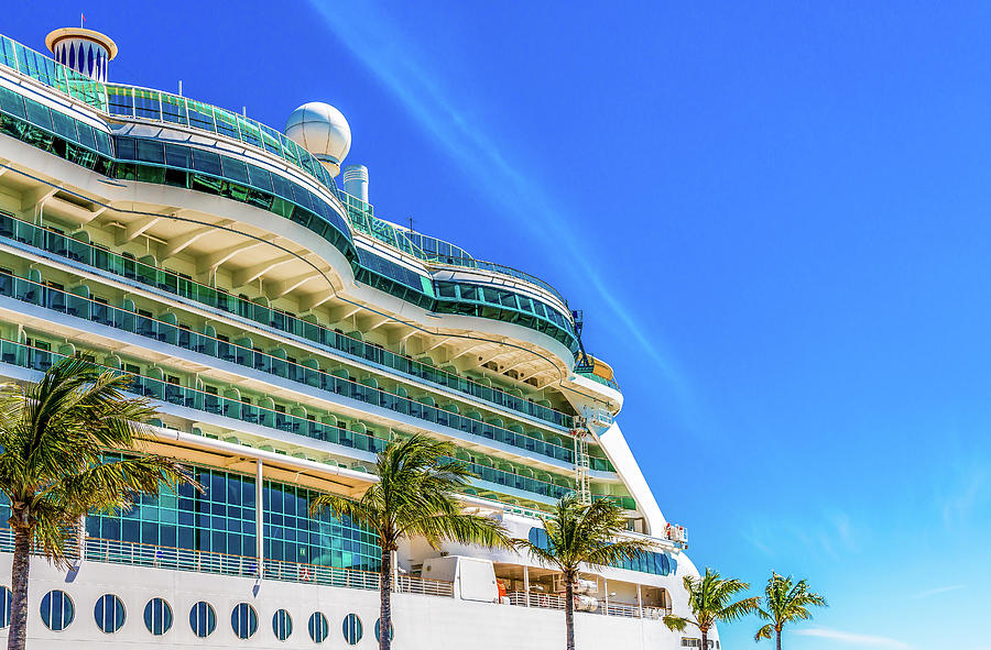 Curved Glass Over Balconies on Luxury Cruise Ship Photograph by Darryl Brooks