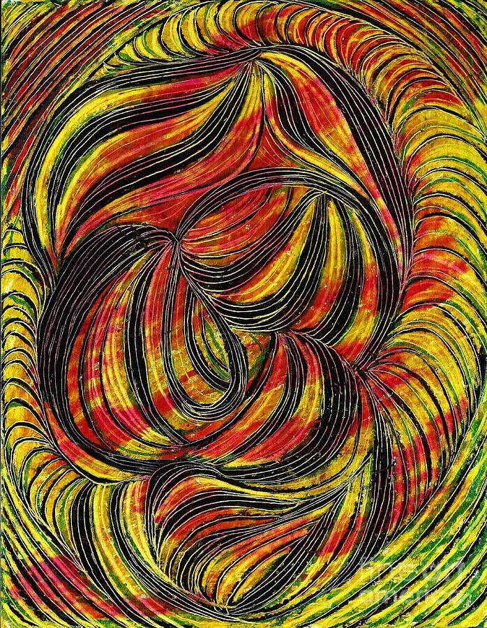Curved Lines 2 Drawing by Sarah Loft
