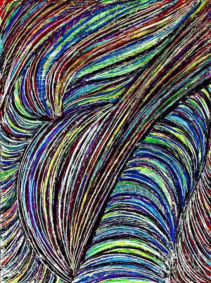 Curved Lines 7 Drawing by Sarah Loft