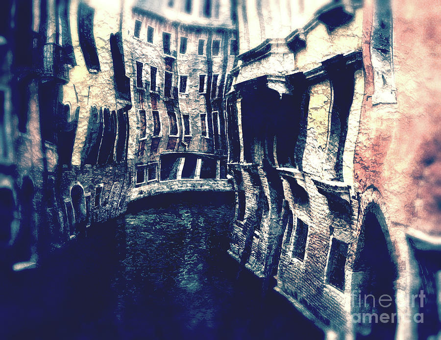 Curving Canals of Venice Digital Art by Phil Perkins