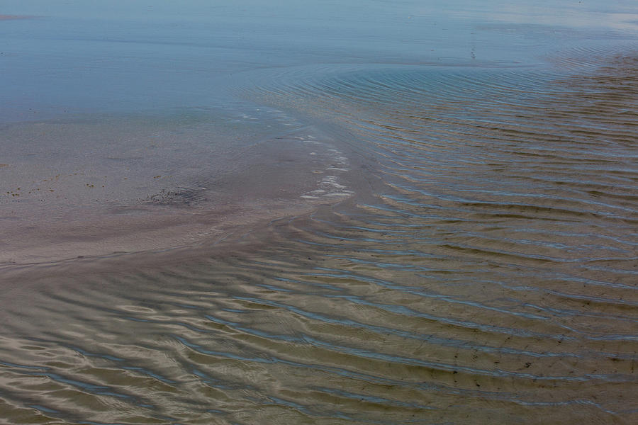 Beach Photograph - Curving Through by Nancy Dinsmore