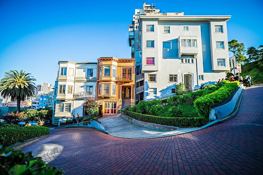 Curvy Winding Lombard Street San Francisco Photograph by Alex Grichenko