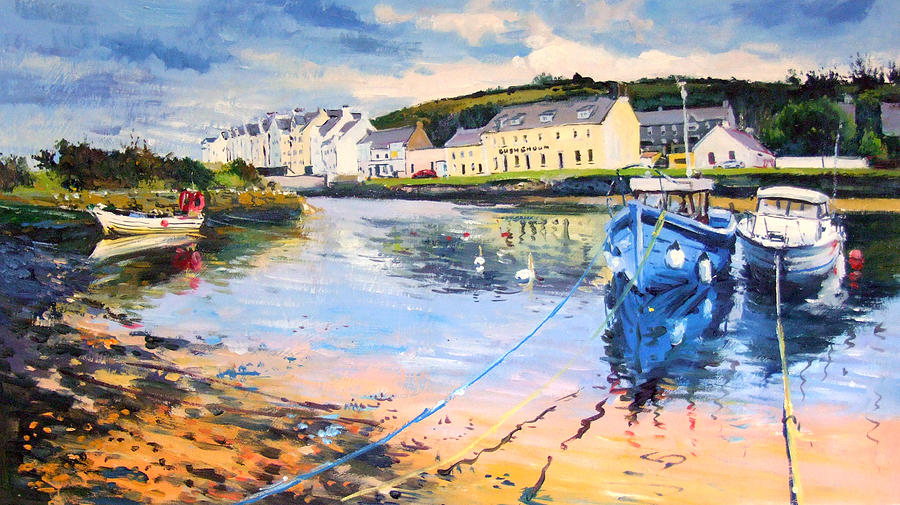 Boat Painting - Cushendon by Conor McGuire