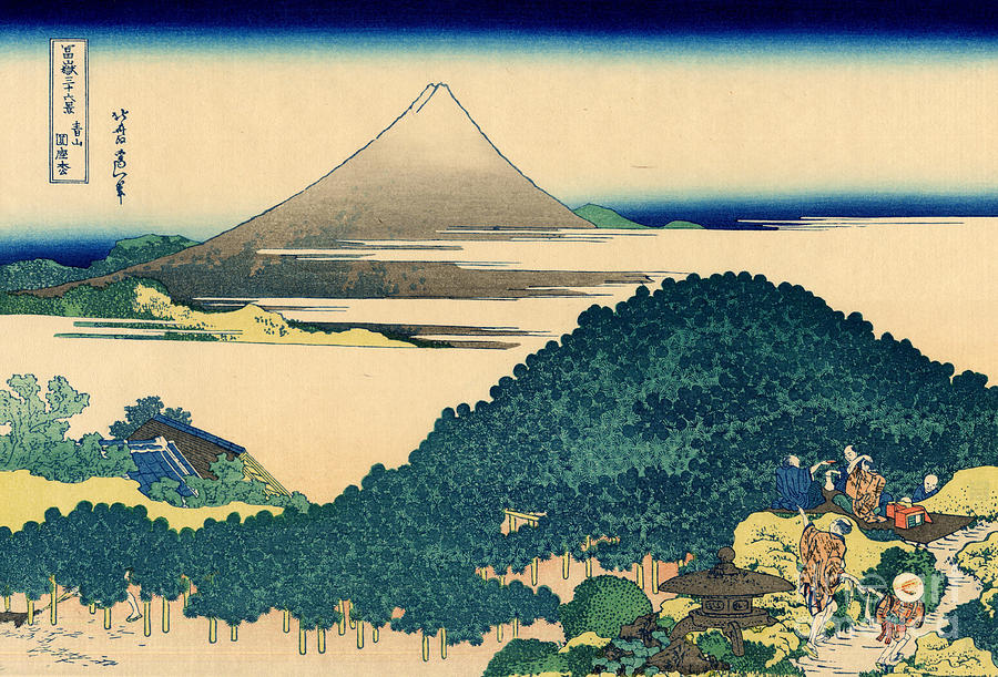 Hokusai Painting - Cushion pine at Aoyama, Edo, circa 1830 by Hokusai