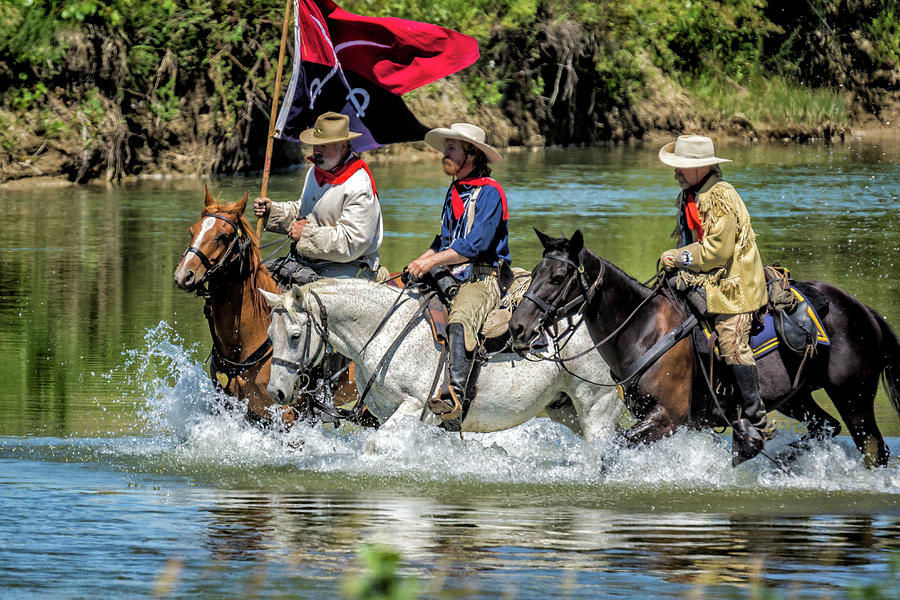 Custer Crossing Little Bighorn River Photograph by Donald Pash