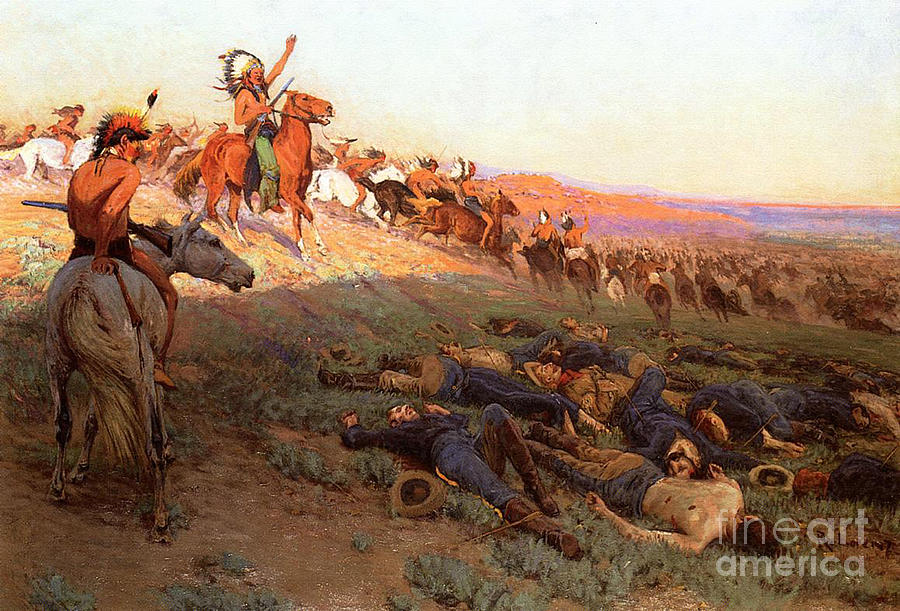 Custer's Last Stand Painting - Custers Last Stand by Richard Lorenz