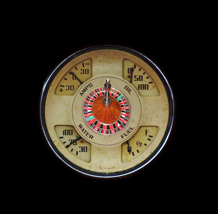 Custom Automobile Instrument with Lucky Roulette Wheel Design  Photograph by Tom Conway