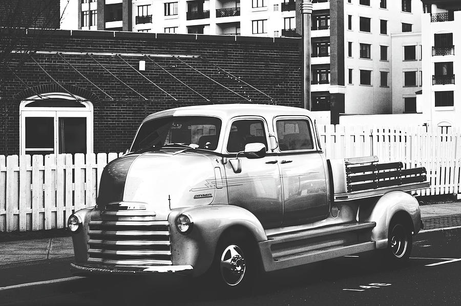 Custom Chevy Asbury Park NJ Black and White Photograph by Terry DeLuco