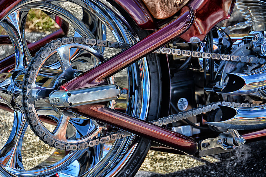 Custom Chopper Abstract Photograph by Mike Martin