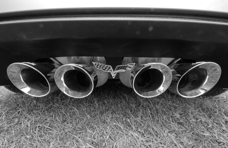 Car Photograph - Custom Exhaust by John Schneider