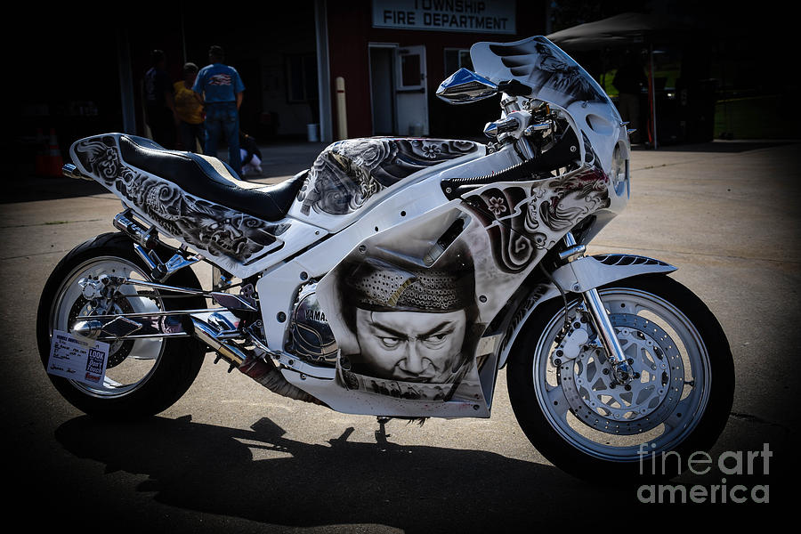 Custom Painted Motorcycle Photograph by Grace Grogan