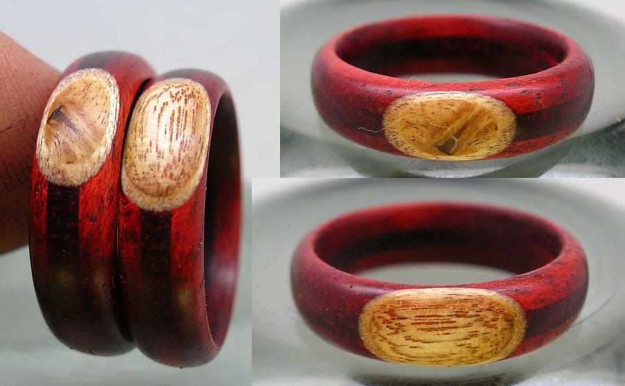 Wood Jewelry - Custom prune inlay by Keith Krautle Wood Jewelry - Custom prune inlay by Keith Krautle