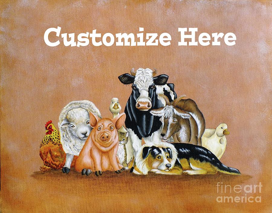 Customize Sign - Home Team  Painting by Cindy Treger