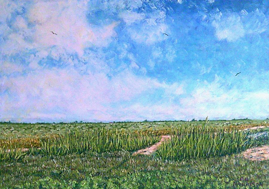 Cut Alfalfa field Painting by Frank Morrison