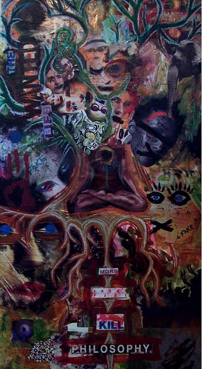 Philosophy Painting - Cut My World by Kaidan Whitehouse Philosophy Painting - Cut My World by Kaidan Whitehouse