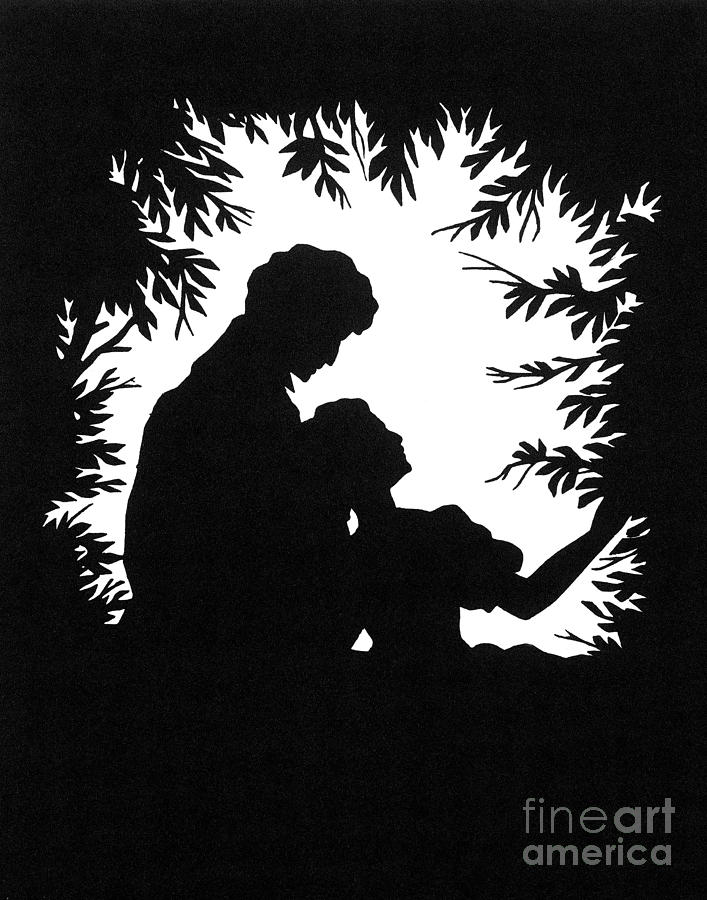 Cut-paper Silhouette Photograph by Granger
