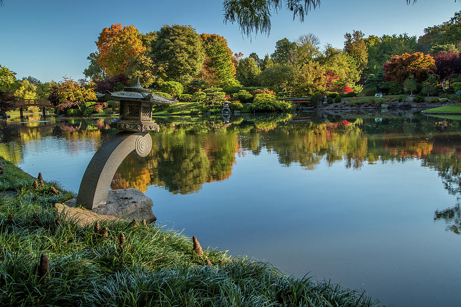 Cut Stone in the Japanese Garden Photograph by Allen Ahner