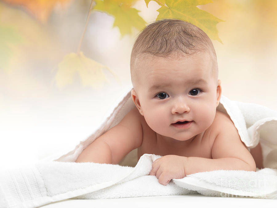 Cute Four Month Old Baby Boy Photograph by Oleksiy Maksymenko