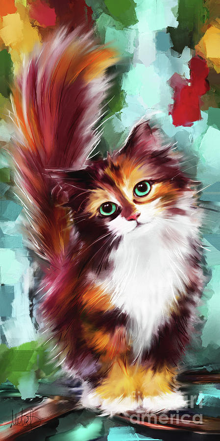 Cute Kitten Painting by Melanie D