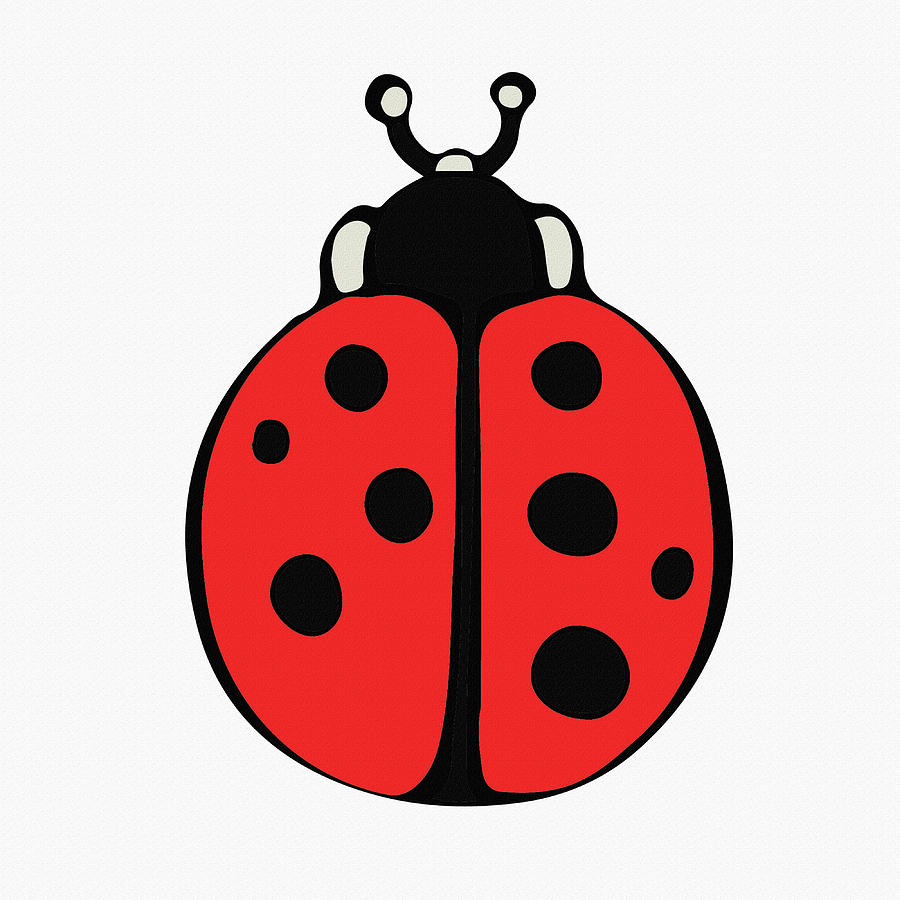 Ladybug Digital Art - Cute Ladybug For Kids by Irina Sztukowski