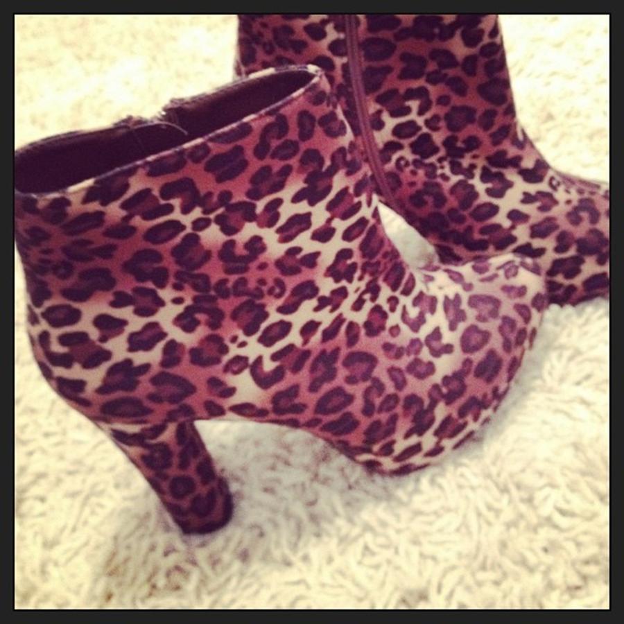 Boot Photograph - Cute Leopard Booties.. #beautiful #love by Shyann Lyssyj 