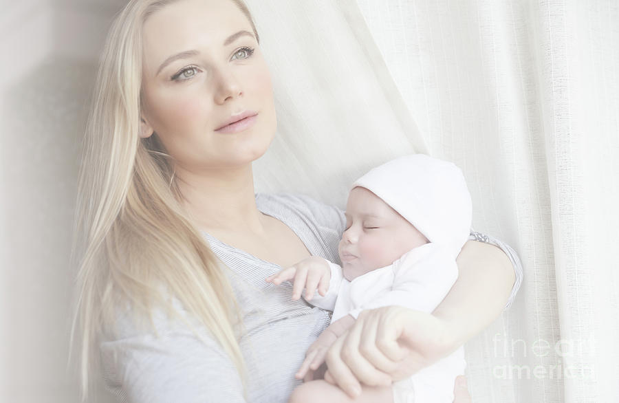 Cute mother with newborn baby Photograph by Anna Om