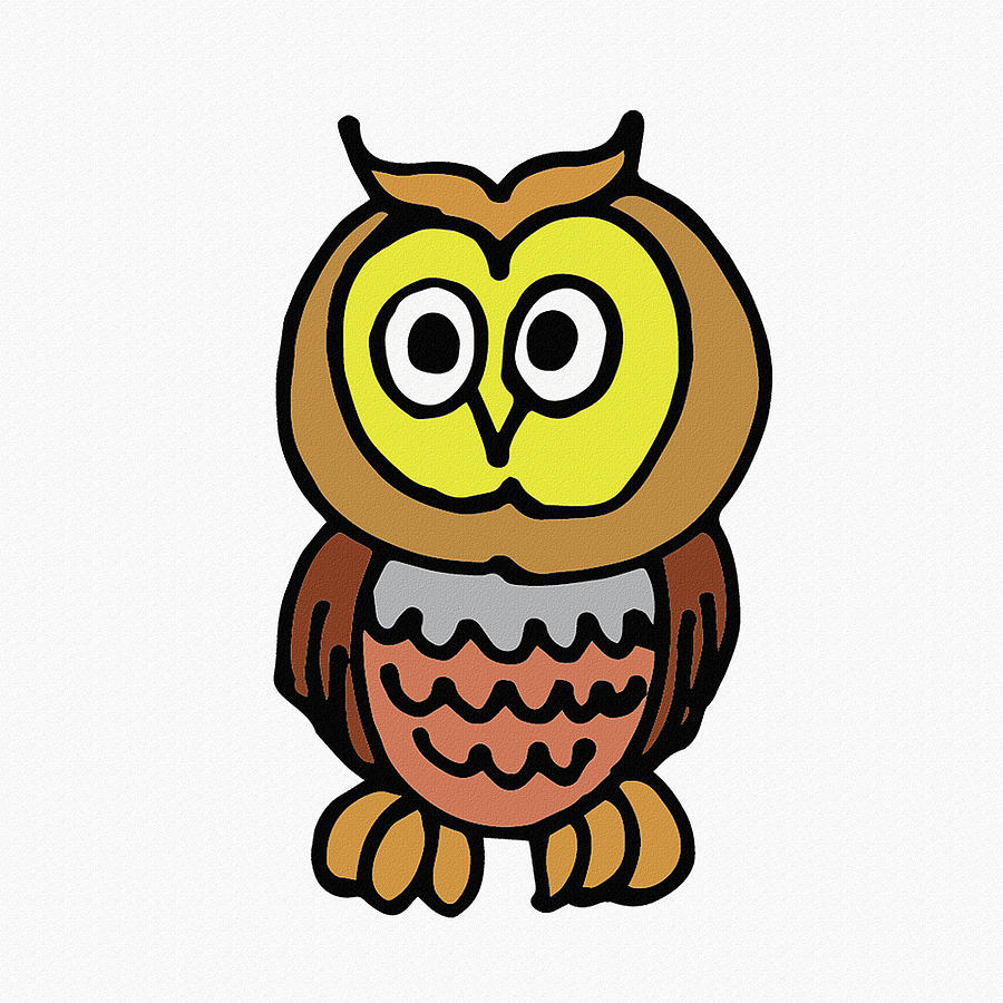 Cute Owl For Kids Digital Art by Irina Sztukowski