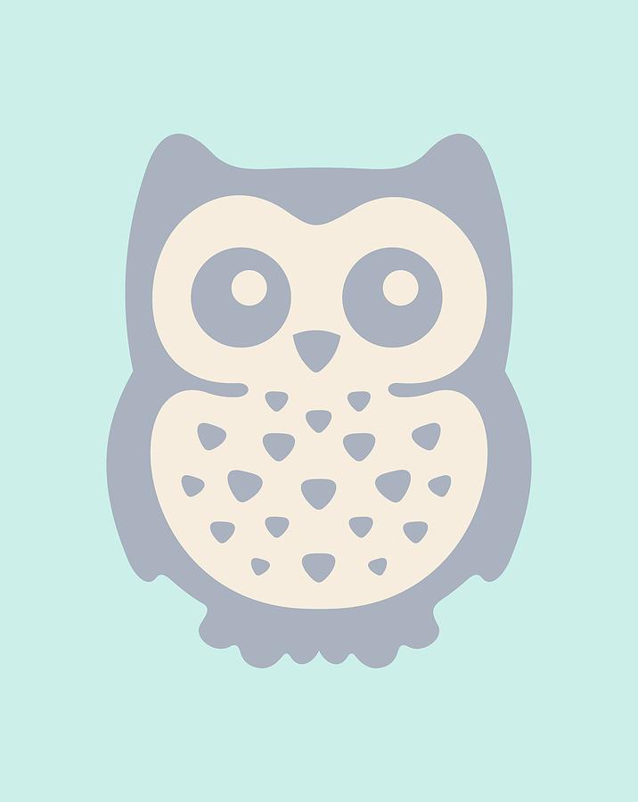 Owl Digital Art - Cute Owl by Julia Jasiczak