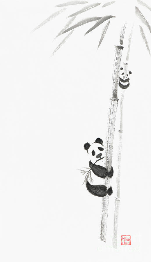 panda sumi e